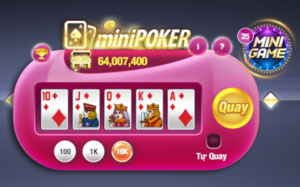 Mini Poker là một trong những tựa game hấp dẫn tại go789