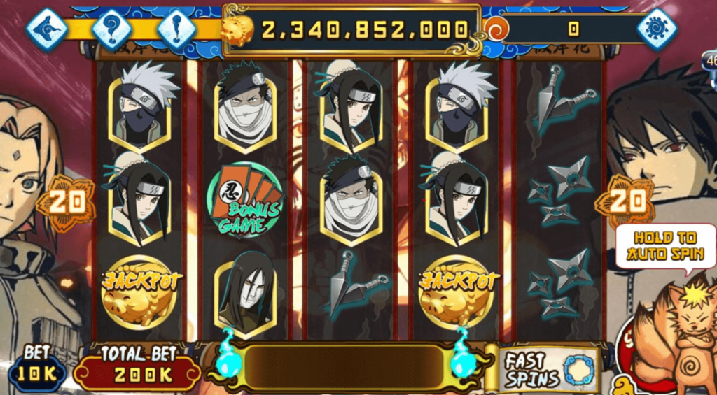 Naruto Slots tại go789 là trò chơi nổ hũ thu hút đông đảo người chơi nhờ lối chơi thú vị và tỷ lệ thắng cao.